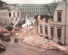 an old building that has been destroyed and is being demolished