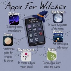 Witch To Do List, Witch Familiar Aesthetic, Best Apps For Witches, Must Have Witch Stuff, Witch Must Haves, How To Become A Witch For Beginners, Spiritual Apps, Apps Must Have, Witchcraft Apps