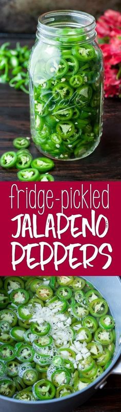 jalapeno peppers in a jar with the title