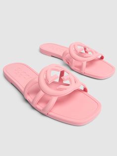 Find GUCCI 10mm Interlocking G Rubber Slide Sandals on Editorialist. Rubber upper and sole. Slip on. Logo detail Gucci Shoes Women, Best Baby Bottles, Pretty Sneakers, Gucci Shoes Sneakers, Sneaker Outfits Women, Gucci Slides, Lady Shoes, Pink Slippers, Versace Brand