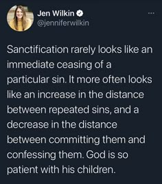 a tweet with the caption that reads, sanction really looks like an immediate ceasing of a particular sin