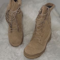 Altama, Tan, Lace-Up Closure, Round Toe, Hard Toe, High M Top Boot, 11461b Gore-Tex Cold Weather Combat Military Boots Color Tan Sz 9.5 R Nwot Or Box No Scuffs, Stains, Or Holes. Military Boots, Gore Tex, Cold Weather, Men's Shoes, Shoe Boots, Lace Up, Man Shop, Boots, Lace