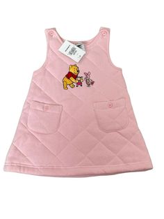 NWT Disney Store Quilted Pooh Dress Size 12 Months Heavyweight Functional pockets on the front of the dress; button shoulders. Extra button in bag affixed to tag. Measures Approximately: PTP: 10" STH: 17" Please see photos for details. We don't offer returns or refunds. Please ask for additional photos or information prior to purchase. Winnie The Pooh Pink, Pooh Dress, Disney Boutique, Pink Baby Dress, Pooh Baby, Dress 12, Pink Baby, Baby Disney, Baby & Toddler Clothing