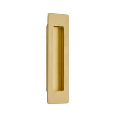 a brass door handle on a white background