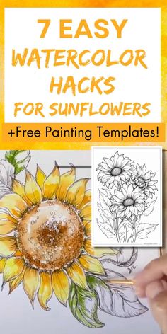 the 7 easy watercolor hacks for sunflowers and how to use them