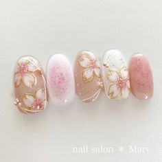 春/卒業式/入学式/ブライダル/ハンド - yurikabambaのネイルデザイン[No.7181223]｜ネイルブック Sakura Nails, Japan Nail Art, Extension Nails, Cherry Blossom Nails, New Years Nail Designs, Fake Nails Designs, Art Deco Nails, Hello Nails, Sassy Nails