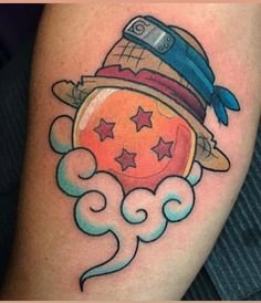 a tattoo with a hat and stars on it