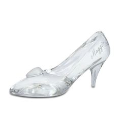 This stunning Cinderella Glass Slipper is a perfect fit for fans of the beloved Disney classic. Beautifully crafted in solid crystal by Arribas, the large scale iconic glass slipper features a frosted glass heart on the toe. Glass Slipper Wedding Shoes, Cinderella Kids, Cinderella Glass Slipper, Cinderella Outfit, Cinderella Characters, Glass Shoes, Cinderella Wedding, Cinderella Shoes, Sneakers Heels