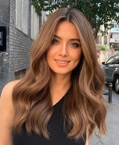 Honey Latte Balayage Golden Honey Brunette Hair, Honey Brown Hair All Over Color, Light Brown Toner Before And After, Honey Brown With Dark Roots, Golden Brunette Hair Color, Light Brown Hair Full Color, Milk Brown Hair With Highlights, Soft Warm Brown Hair, Light Milk Chocolate Hair Color