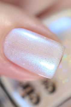 Mystic Moonstone Milky White Nail Polish, Moonstone Nails, Bridal Pedicure, Milky White Nail, Iridescent Nail Polish, Shimmer Lipstick, Cute Nail Polish, Shimmer Nail Polish