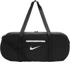 Fit & Design: A removable crossbody strap and shopping handles provide carrying options Side mesh pockets and packable pocket provide additional small-item storage Oversized zipper pulls are easy to grab Additional Details: 20"L x 8"W x 8"H Mens Bag Nike, Nike Man Bag, Nike Duffle Bag Men, Nike Elite Backpack, Elite Backpack, Lacrosse Gear, Cinch Sack, Nike Neon, Purses Vintage