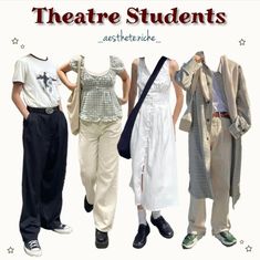 Drama Student Outfit, Acting Class Outfit, Thespian Outfits, Theatre Teacher Outfits, Theater Rehearsal Outfit, Outfits To Wear To The Theatre, Outfits To Wear To A Musical, Music Student Outfit