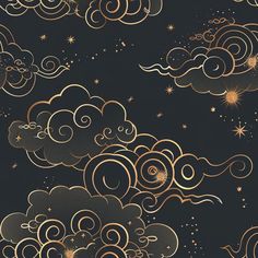 Rowan Sky Wallpaper - Painted Paper Witchy Space, Dark Nursery, Celestial Motifs, Sky Nursery, Geek House, Wallpaper For Wall, Ceiling Murals, Art Deco Bathroom, Sky Wallpaper