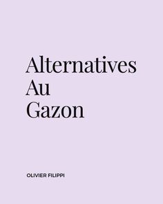 an image of the cover of alternatives au gazon