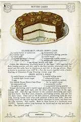 an old recipe book with a piece of cake on it