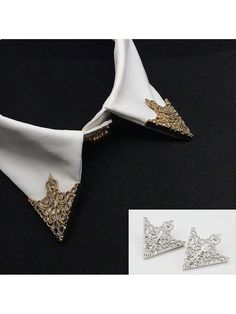 Multicolor  Collar  Aleación de zinc   Embellished Collar Pins For Men, Average Outfits, Suit Accessories For Men, Shirt Collar Pins, Birthday Boyfriend, Elegant Brooch, Men's Brooch, Goth Guys, Collar Tips