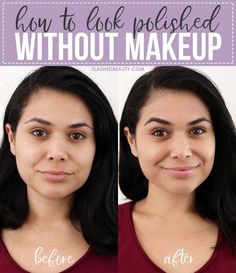 No Eyemakeup Makeup Look, No Eye Shadow Makeup Look, How To Have A Pretty Face Without Makeup, Makeup Vs No Makeup Faces, No Makeup Beauty Tips, No Eye Makeup Look Natural, Natural Feminine Makeup, No Makeup Routine, Going Makeup Free