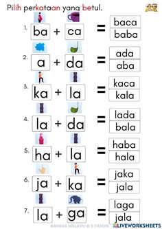 an english worksheet with the words and numbers for children to learn in this language