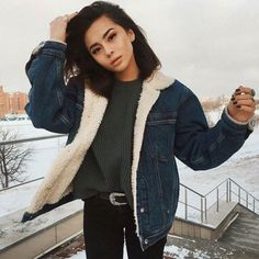 Winter Care, Best Winter Coats, Care Care, Winter Makeup, Spring Makeup, School Looks, Jacket Outfit, Shearling Coat