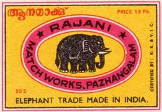 an elephant trade made in india stamp