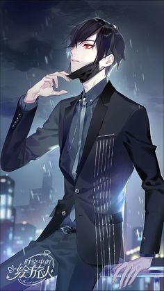 an anime man in a suit and tie