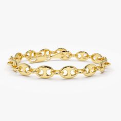 14k Gold Thick Puffed Mariner Bracelet – FERKOS FJ Dope Jewelry Accessories, Expensive Jewelry Luxury, Dope Jewelry, Expensive Jewelry, Pretty Jewellery, Eternity Bands, Diamond Gemstone, Bracelet Sizes, Lobster Claw