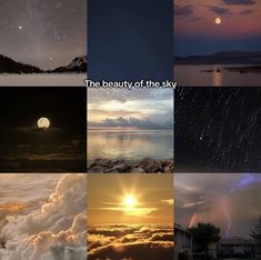 the sky is filled with stars, clouds, and other things that are in it