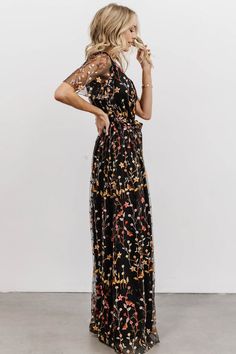 Giselle Maxi Dress | Black | Baltic Born Baltic Born Bridesmaid Dress, Bridesmaid Dress Black, Sparkle Gown, Maid Of Honour Dresses, Baltic Born, Velvet Maxi Dress, Sequin Midi Dress, Tiered Maxi Skirt, Maxi Dress Black