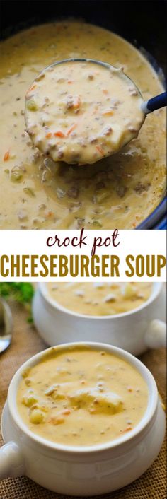 crock pot cheeseburger soup recipe