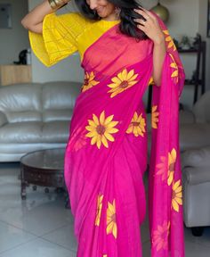 Pure Cotton Sarees, Saree Painting, Dress Painting, Hand Painted Clothing, Draping Fashion