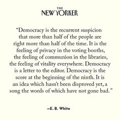 a quote from the new yorker on democracy