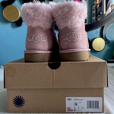 Only Used Once In Grate Condition With Original Box Trendy Uggs, Ugg Mini Boots, Pink Uggs, Mini Boots, Ugg Mini, Shoes Ugg, Womens Uggs, Ugg Shoes