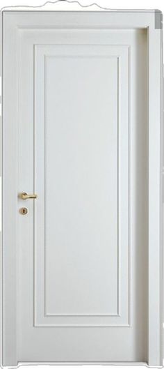 an open white door on a white background