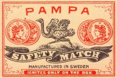 a stamp with the words pampa safety match on it