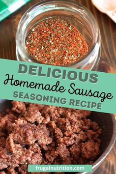 delicious homemade sausage seasoning recipe in a bowl