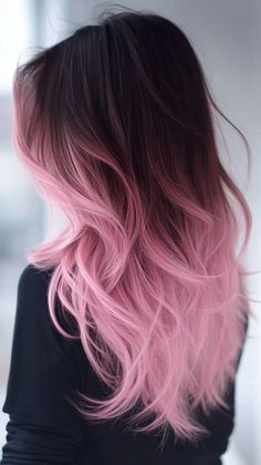 Peekaboo Hair Color With Blonde, Dark Hair Dyed Pink, Hair Color Ideas Full Head, Hair Dye Gradient, Main Character Hair Color, Pink Hair Peekaboo Brunettes, Ombré Color Hair, Pink On Brunette Hair, Pink Streaks In Brown Hair Short