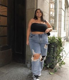 Curvy Fashion Fall, Casual Outfits Curvy, Chubby Girl Fashion, Curvy Girl Outfits Summer, Curvy Casual Outfits, Chubby Fashion, Fashion Curvy, Thrift Fashion