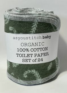 a roll of organic cotton toilet paper