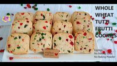 a white plate topped with lots of cookies