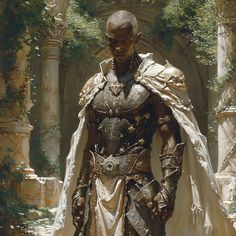 a painting of a man dressed in armor