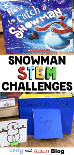 Snowman At Night Activities, Snowmen At Night Activities, Stem Challenges For Kids, Snowman Writing Activities, Challenges For Kids, Snowmen Ideas, Christmas Stem Activities, Winter Stem Activities