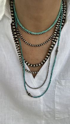 Real Turquoise Jewelry, Western Accessories, Native American Style, Jewelry Accessories Ideas, Pearls Necklace