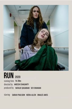 the poster for run shows two women in an empty room