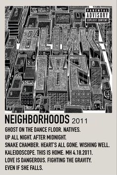 the poster for neighborhood's 2011 album, ghost on the dance floor natives up all night after midnight