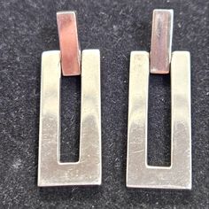 Very Solid, Stylish Earrings. Signed Jondell Ent. Inc. Weight Is 18.69 Grams. Measures Approximately 1 5/8" Long And 1/2" Wide. Stylish Earrings, Stylish Earring, Earrings Color, Sterling Silver Earrings, Silver Earrings, Jewelry Earrings, Women Jewelry, Sterling Silver, Signs