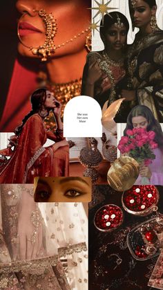 Indian Moodboard, Bhansali Aesthetic, Desi Collage, Clothing Brand Instagram Layout, Heart Brand, Goddess Aesthetic, Image Collage, Instagram Layout, Fashion Design Portfolio