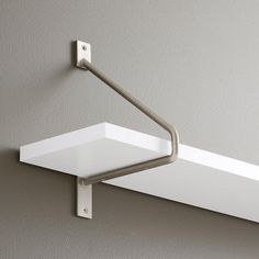 The Maylee Brass Shelf Bracket is the perfect accent for adding minimalistic appeal to your home. Boasting a thin silhouette, this versatile piece complements design styles stemming from mid-century modern to traditional. Made of durable brass, the Maylee is sure to withstand years of use. Choose your favorite finish to complete the look. Mounting hardware is included. | 9-3/4" - Maylee Brass Shelf Bracket - Brushed Nickel - Signature Hardware Brass Shelf Brackets, Brass Shelf, Brass Towel Bar, Brass Shelves, Pedestal Tub, Japanese Soaking Tubs, Console Sink, Acrylic Tub, Wall Shelves & Ledges