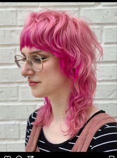 Pink Mullet, Curly Hair Salon, Color Block Hair, Haircut Inspo, Hair Specialist, Awesome Hair, Edgy Short Hair, Punk Hair, Edgy Hair