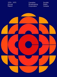 the canadian broadcasting corporation annual report, 1971 - 75 cover art by scottie campbell