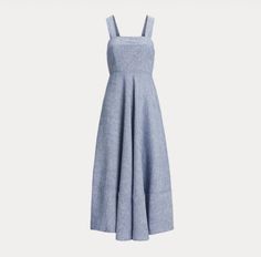 Ralph Lauren Linen, Buy Linen, Square Neck Dress, Sleeveless Jumpsuits, Work Casual, Lauren Ralph Lauren, Square Neck, Jumpsuit Dress, Blue Dresses